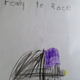 The race cars are ready to race